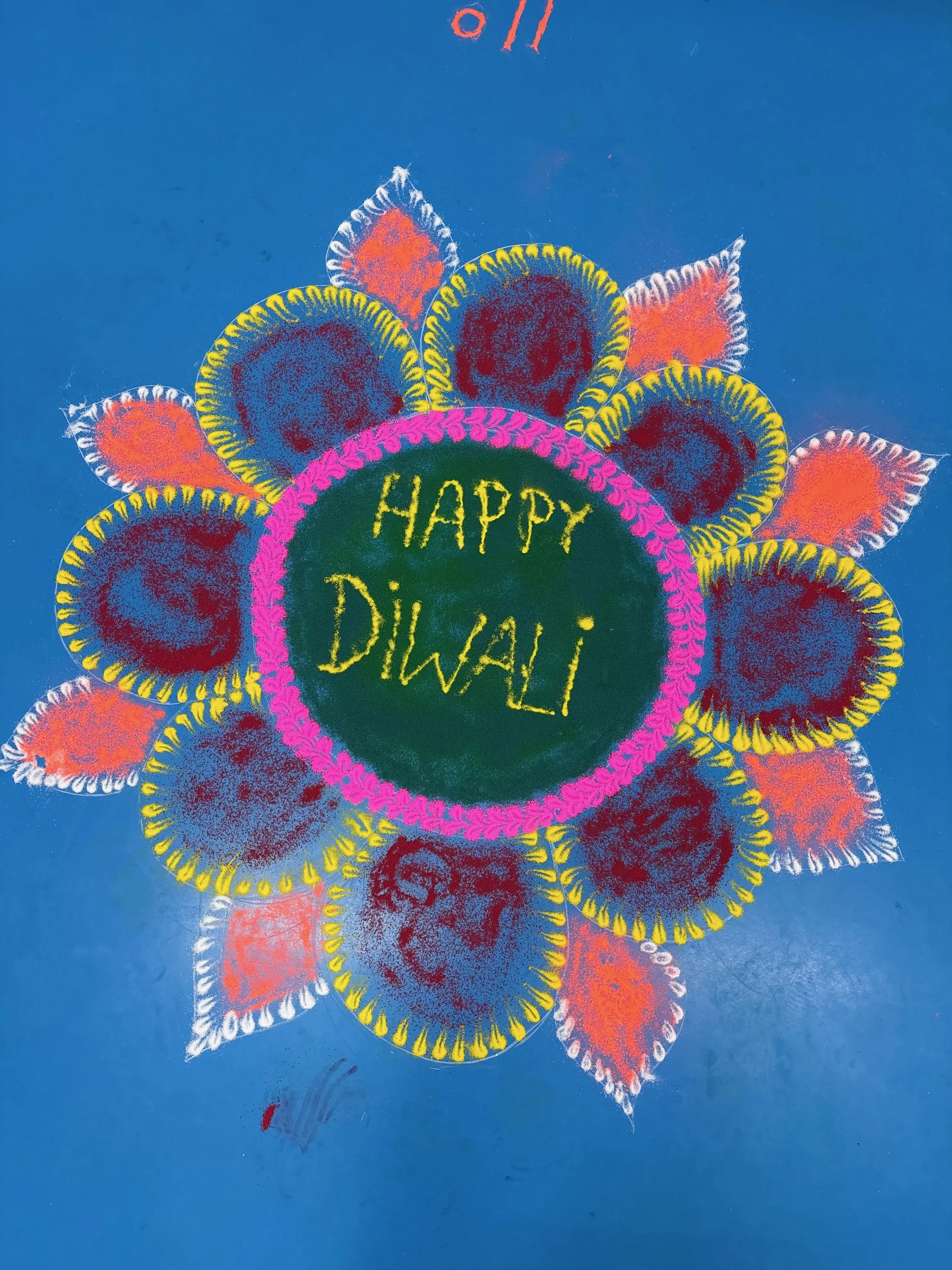 Diwali celebration rangoli